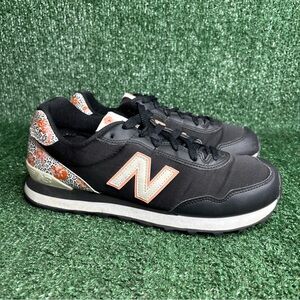 New Balance Womens Flroal Print Black Casual Shoes Sneakers Size 9.5 B